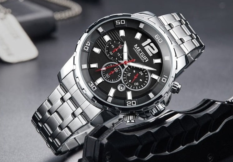 MEGIR 2068 Herren Business Chronograph 3BAR