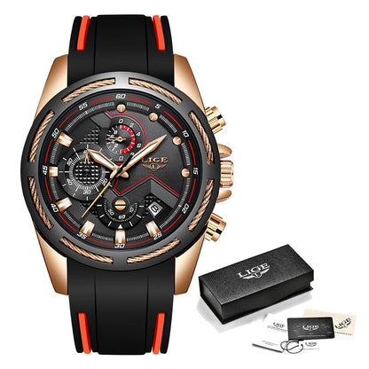LIGE 9957 Herren Chronograph 3ATM Hardlex