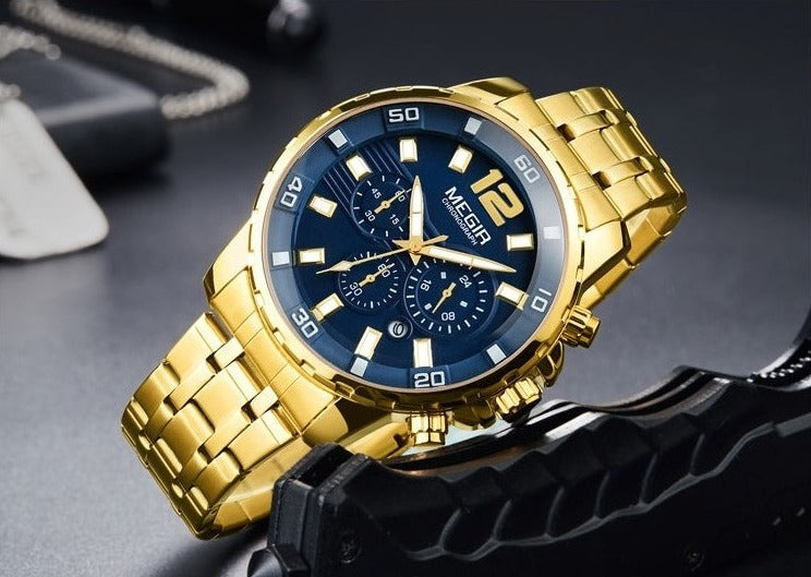 MEGIR 2068 Herren Business Chronograph 3BAR