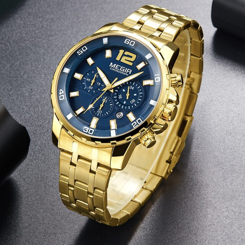 MEGIR 2068 Herren Business Chronograph 3BAR
