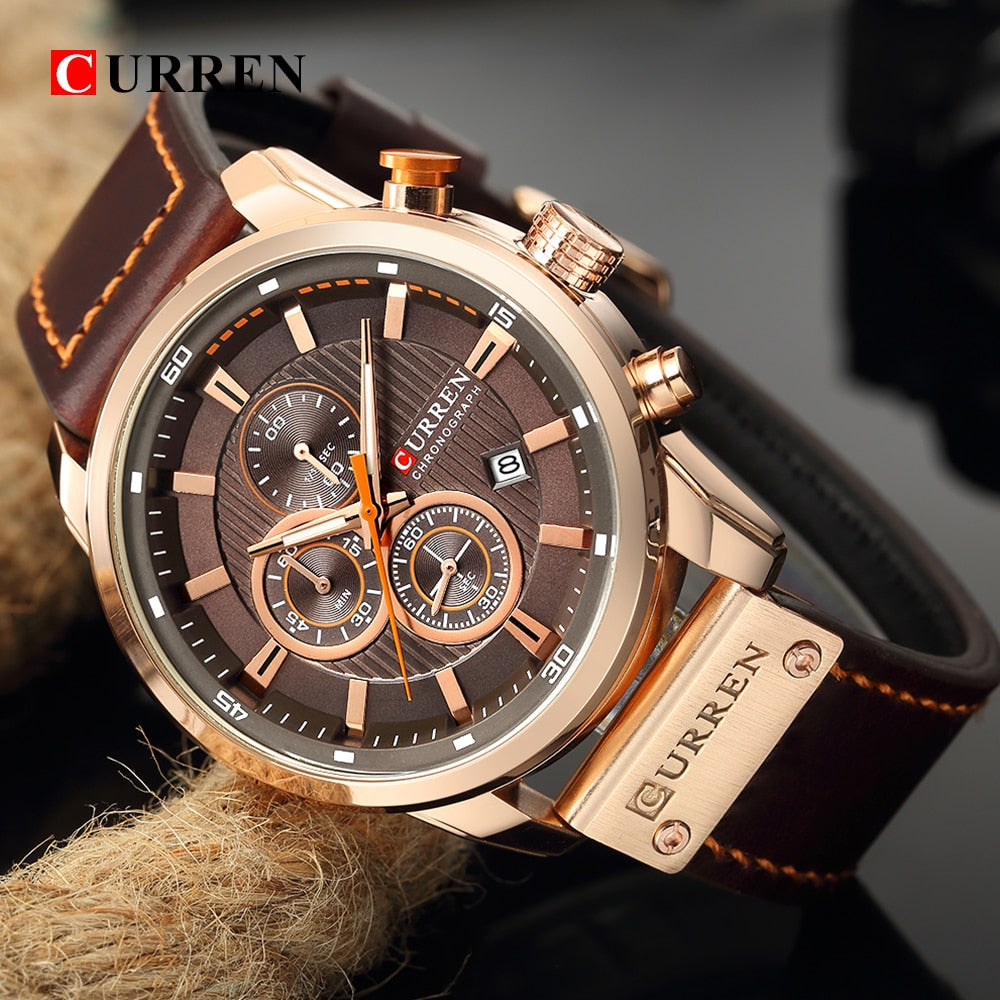 CURREN 8291 Herren Chronograph 3ATM Hardlex