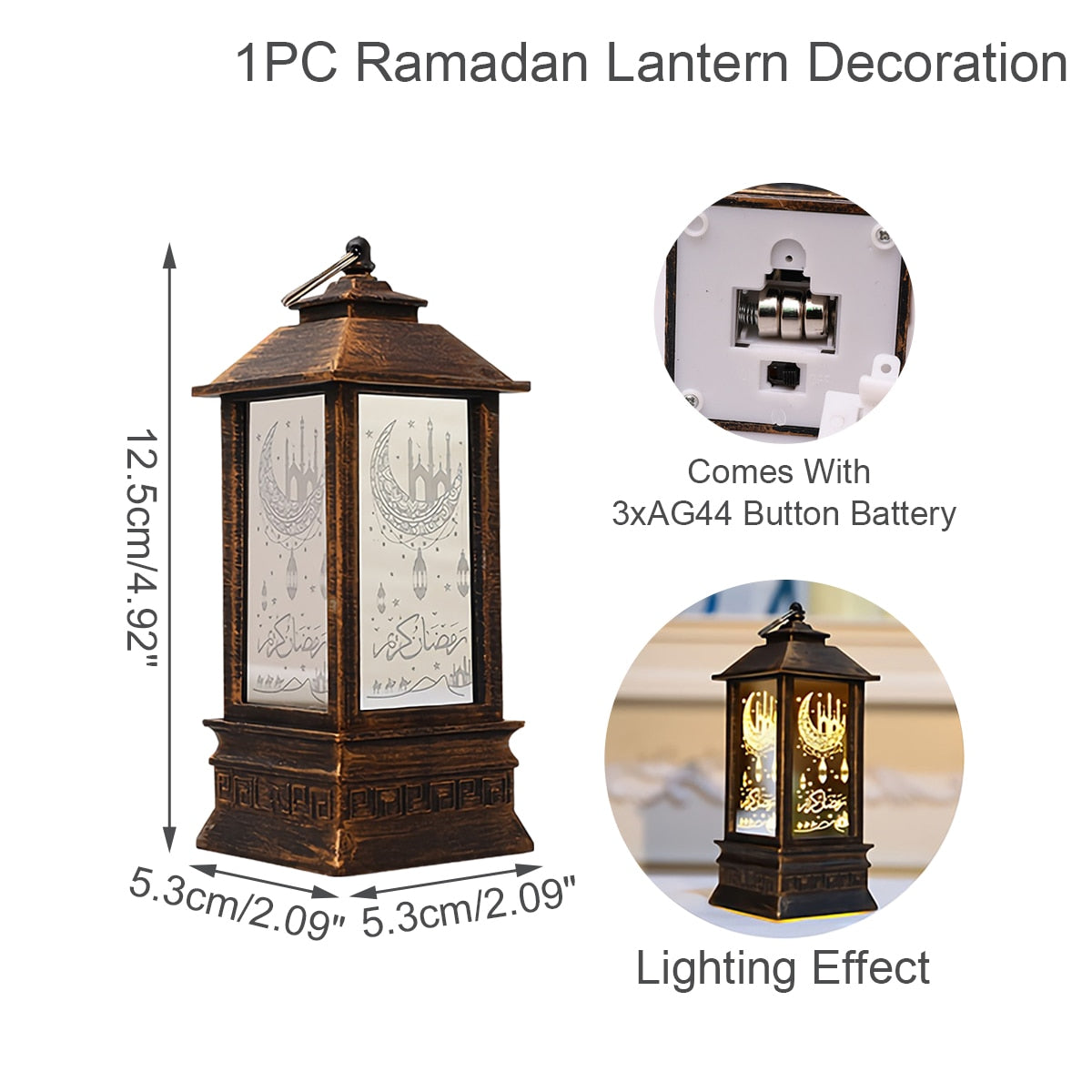 LED Laterne Eid Mubarak