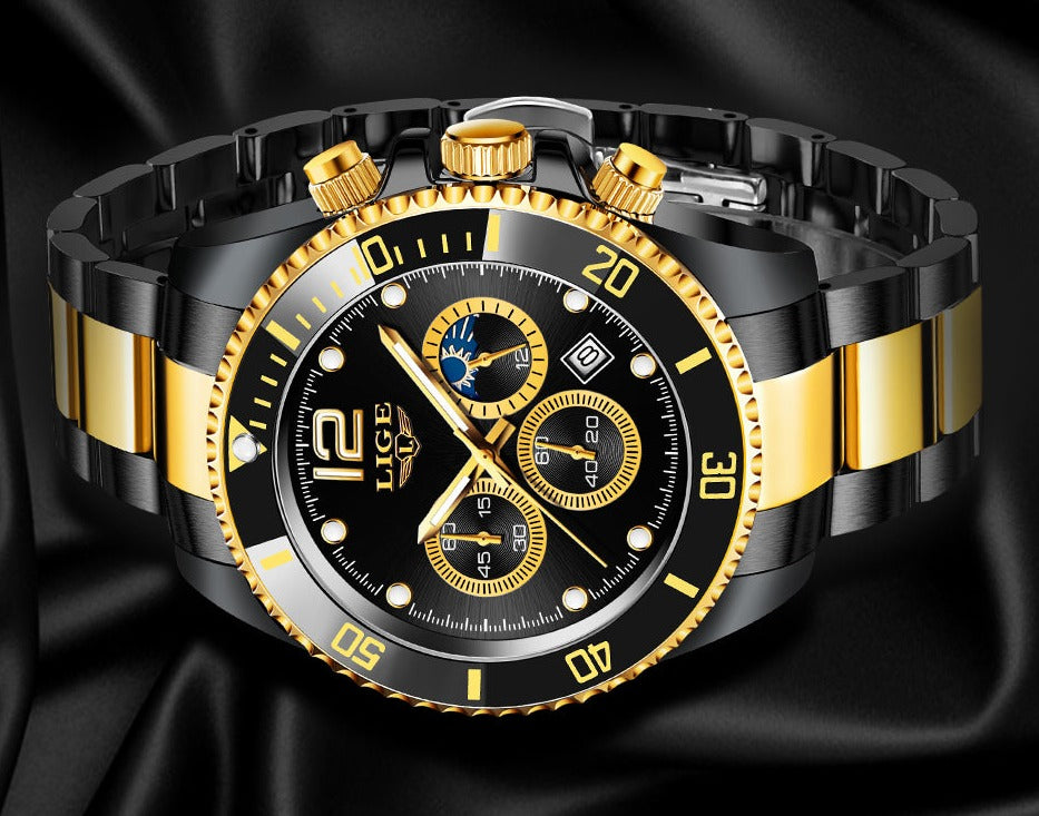 LIGE 8924 Herren Chronograph 3ATM