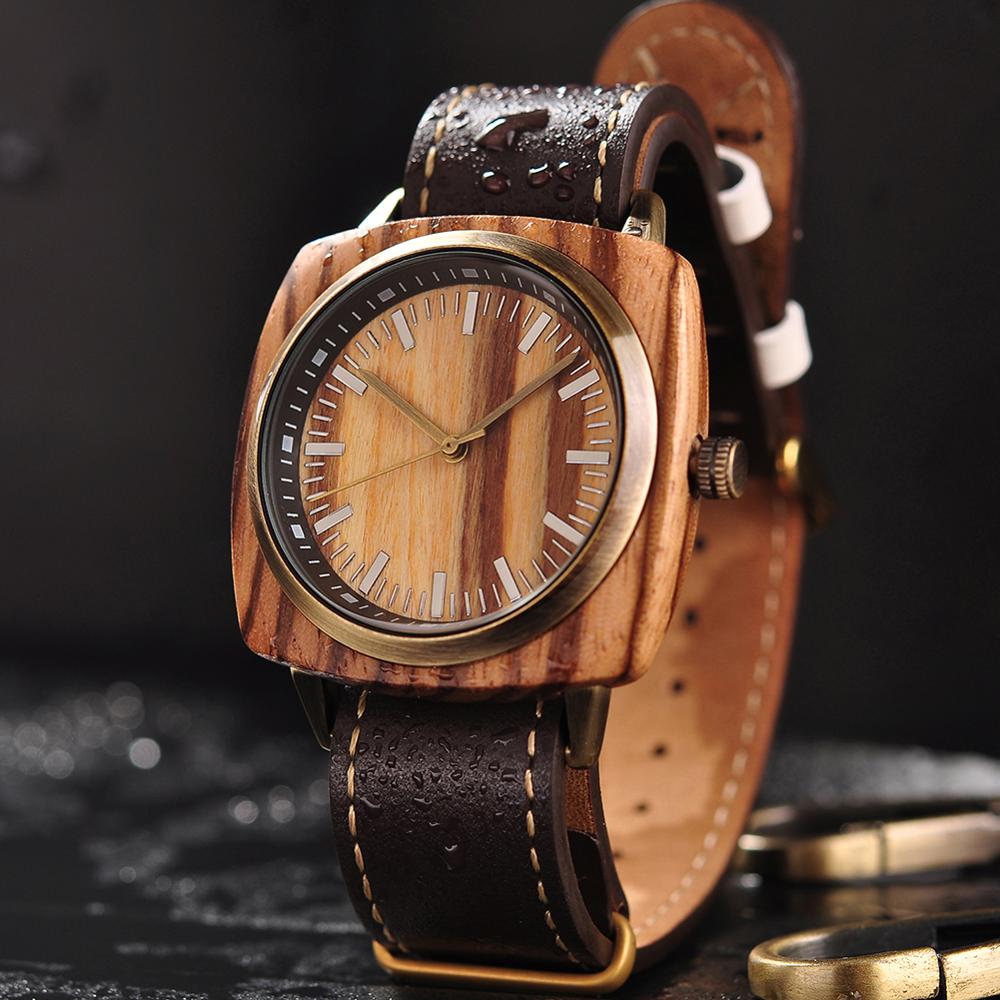 BOBO BIRD Holz Uhr Analog 3ATM Hardlex