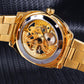 Forsining GMT1091-5 Automatik Herren Skelettuhr 3BAR Glas