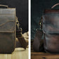 le'aokuu Herren Umhänge-Schultertasche Echtleder / Stoff