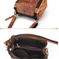 le'aokuu Damen Schultertasche Rindsleder