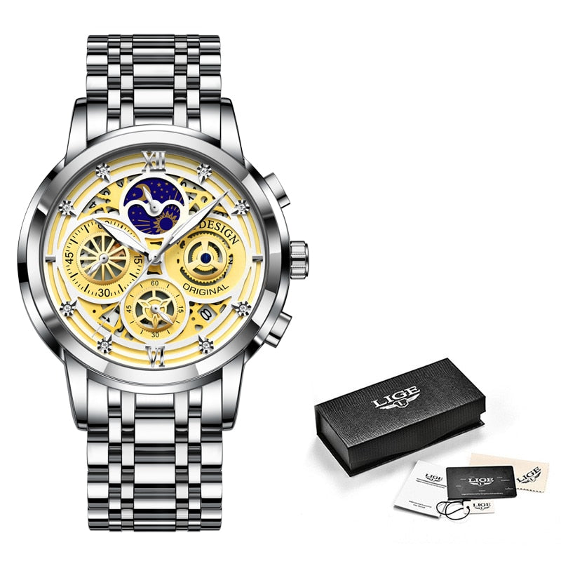 LIGE 8942 Herren Business Chronograph 5ATM
