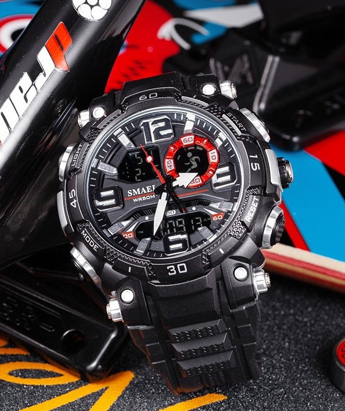 SMAEL SL-1921 Herren Sport-Chronograph 5ATM Dualanzeige