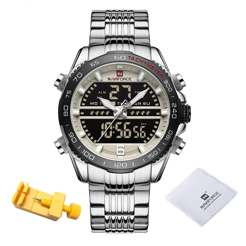 NAVIFORCE NF9195 Herren Militär-Sport-Digitaluhr 3BAR