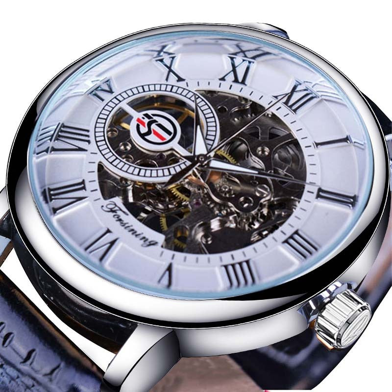 Forsining GMT838-2 Automatik Herren Skelettuhr 3BAR Glas
