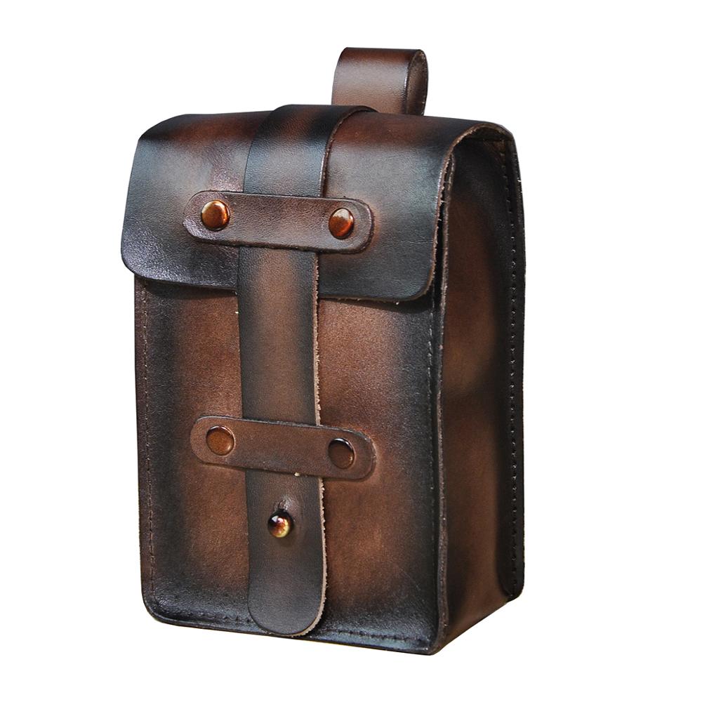 le'aokuu Herren Hüft-Gürteltasche Rindsleder