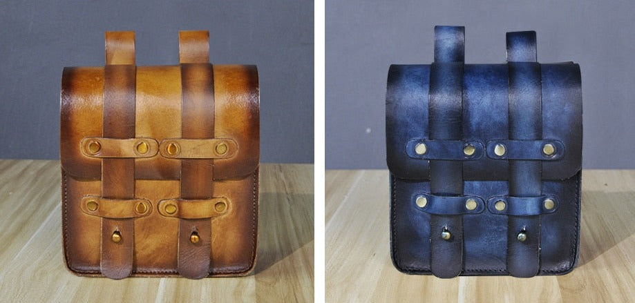 le'aokuu Herren Hüft-Gürteltasche Rindsleder