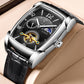 LIGE 8949 Luxus Herren Automatik Uhr 3BAR Hardlex