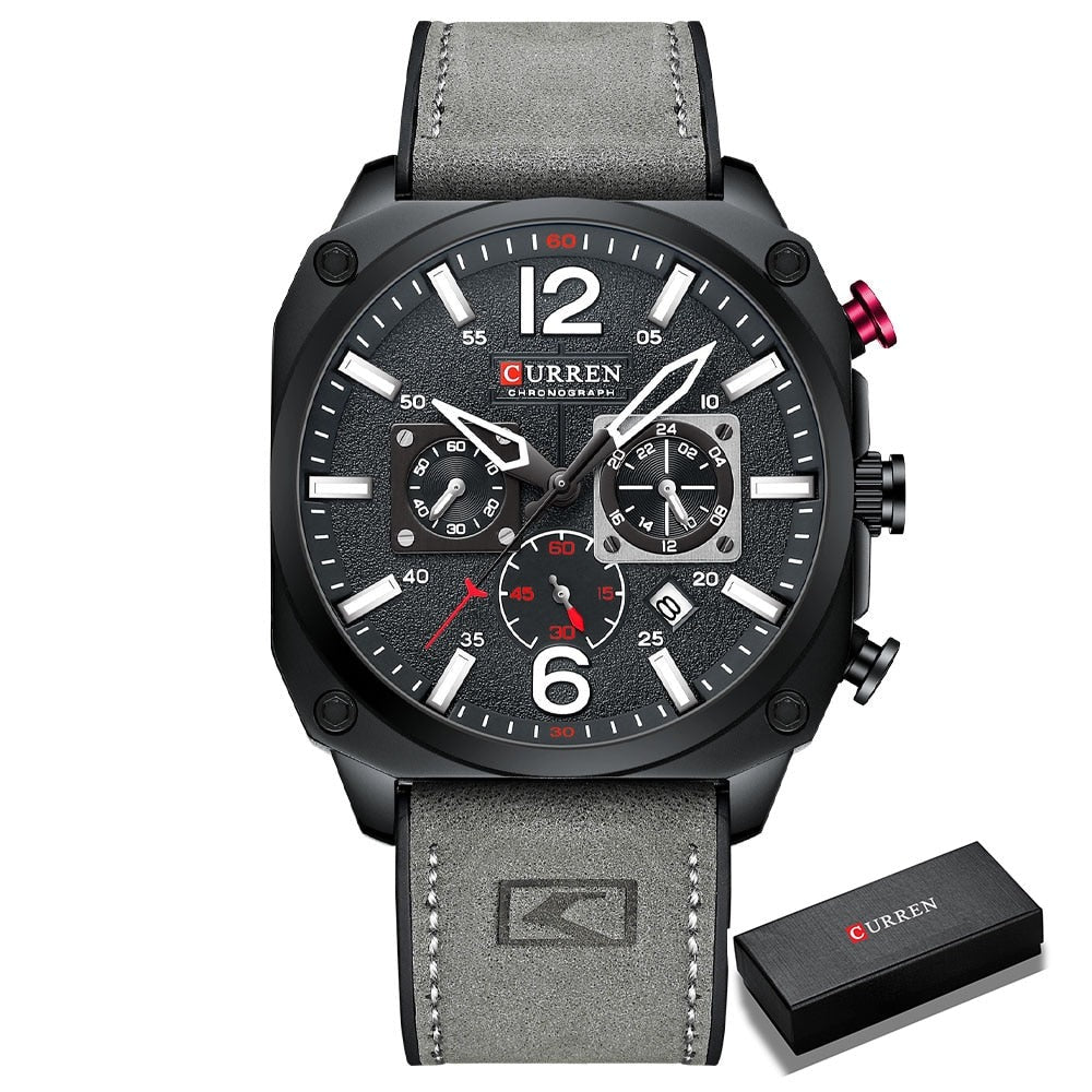 CURREN 8398 Analog Herren Chronograph 3ATM Hardlex