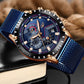 LIGE 9821 Herren Chronograph 3ATM Hardlex