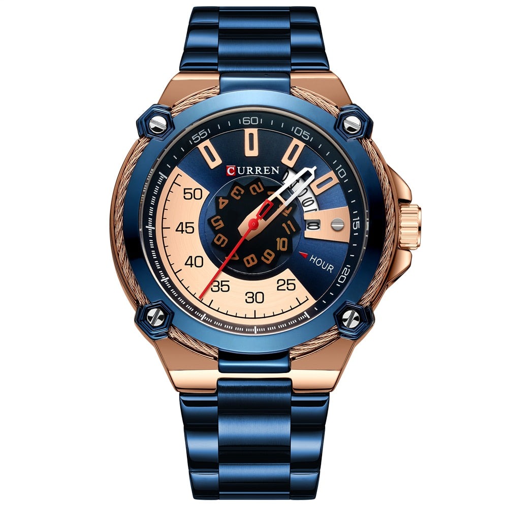 CURREN 8345 Designer Herren Uhr 3ATM