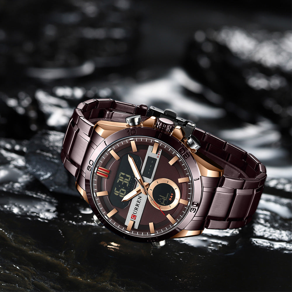 CURREN 8384 Herren Chronograph 3ATM Hardlex