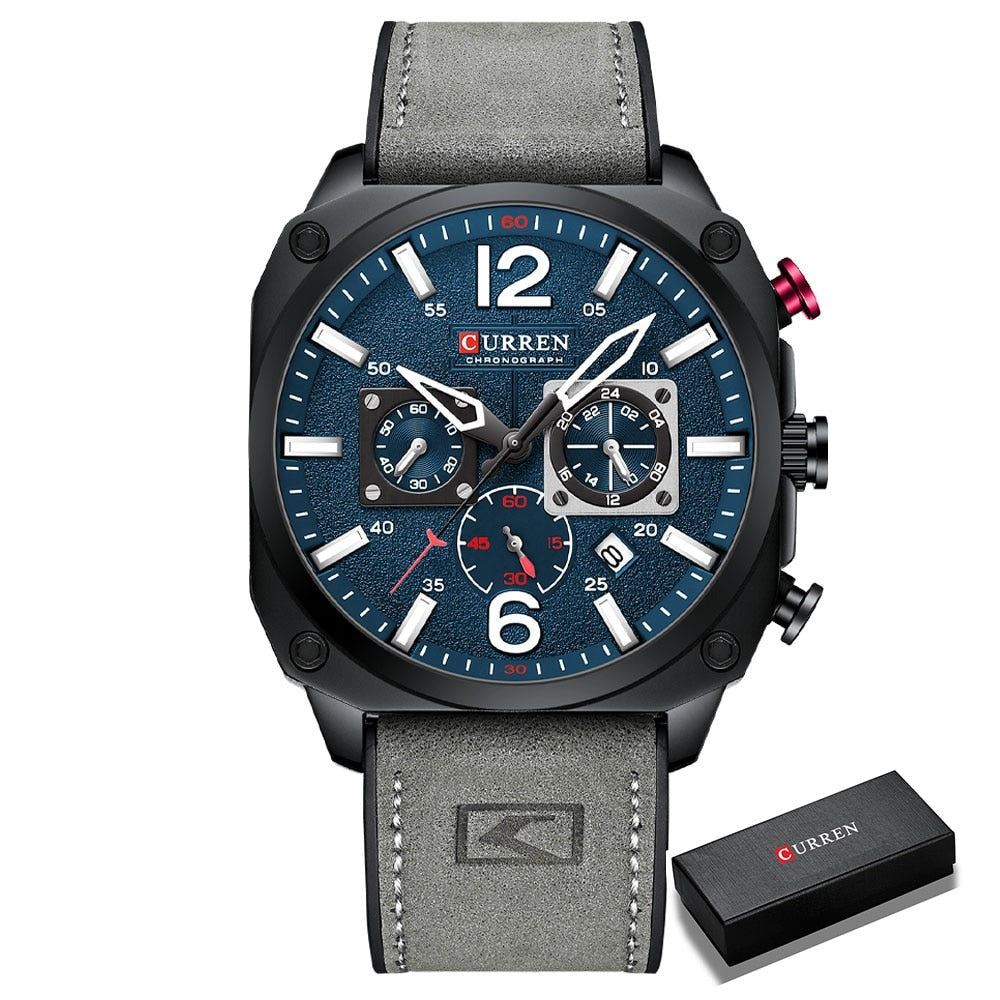 CURREN 8398 Analog Herren Chronograph 3ATM Hardlex