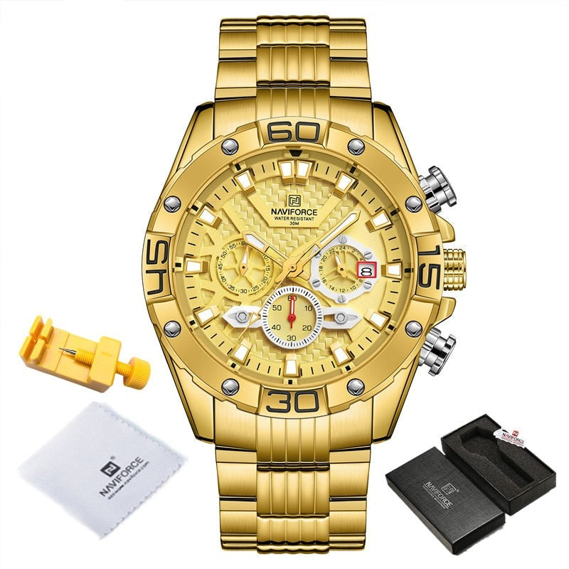 NAVIFORCE NF8019 Herren Multifunktion Chronograph 3BAR