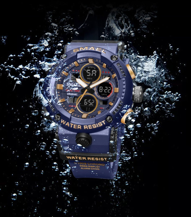 SMAEL SL-8038 Herren Sport Chronograph 5ATM Dualanzeige