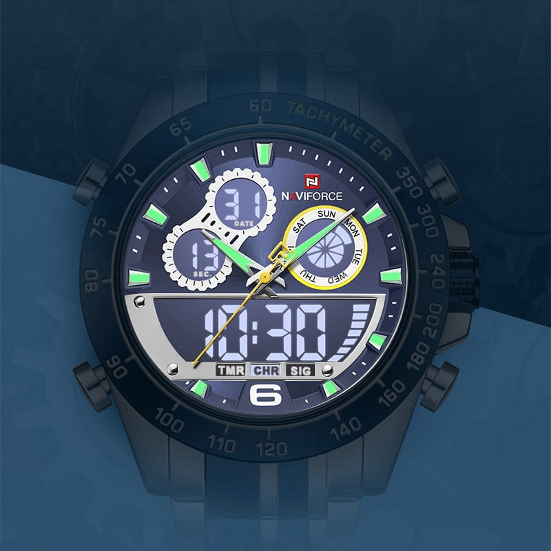NAVIFORCE NF9188 Herren Sport-Chronograph 3BAR