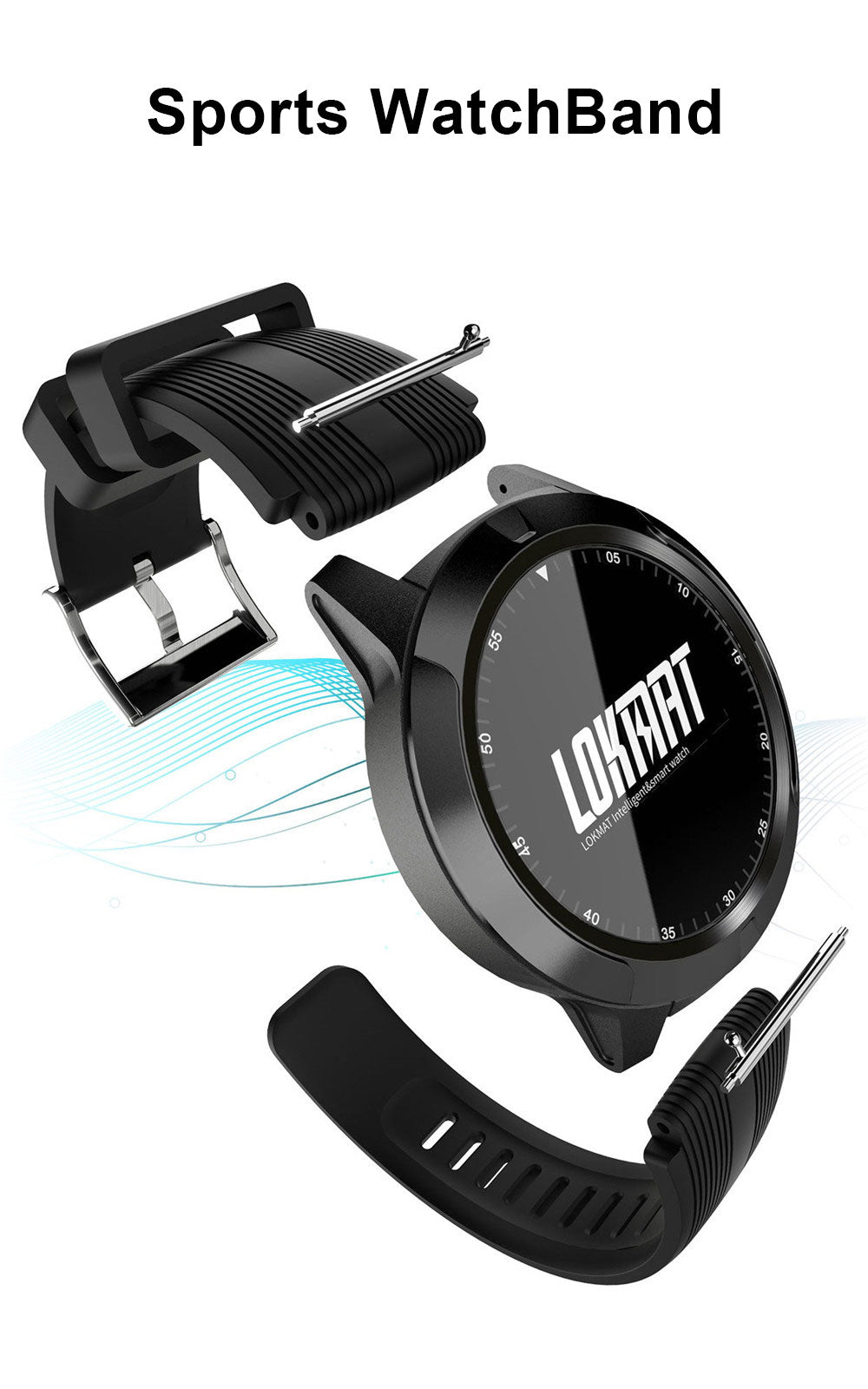 Universal Silikon Uhrenband für Lokmat Uhren