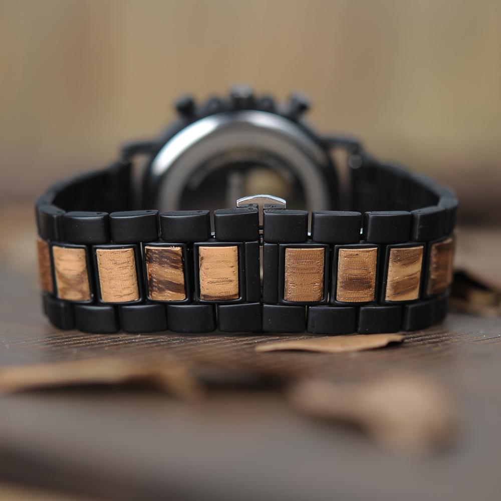 BOBO BIRD Holz Chronograph 3ATM Hardlex