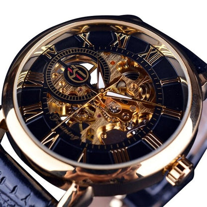 Forsining GMT838-2 Automatik Herren Skelettuhr 3BAR Glas