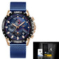 LIGE 9982 Herren Business Chronograph 3ATM Hardlex