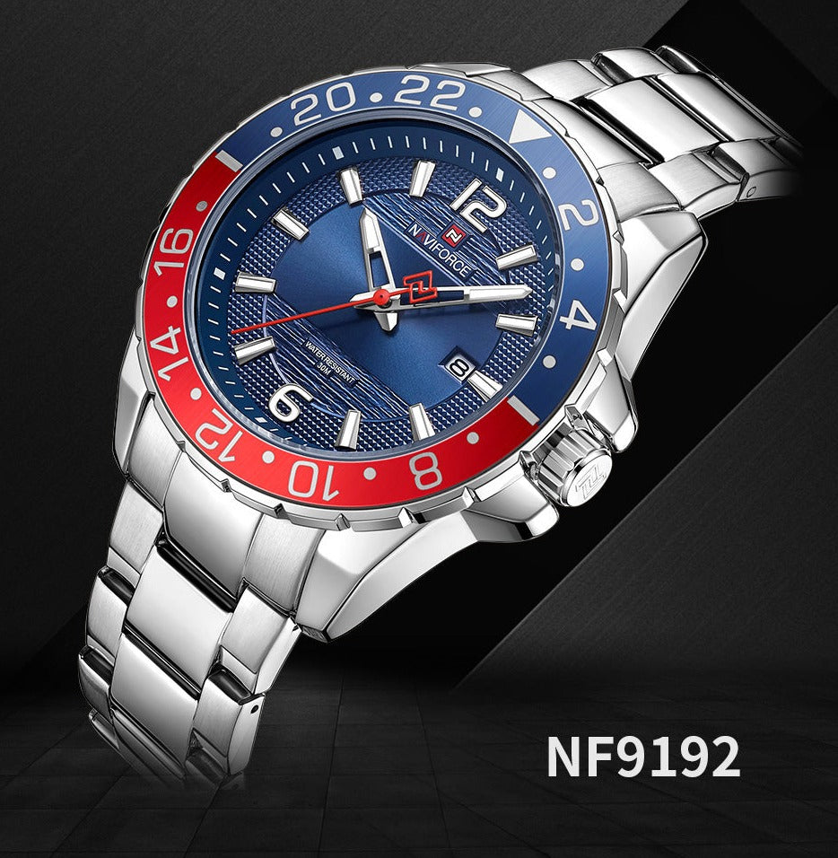 NAVIFORCE 9192 Herren Analoguhr 3BAR Hardlex