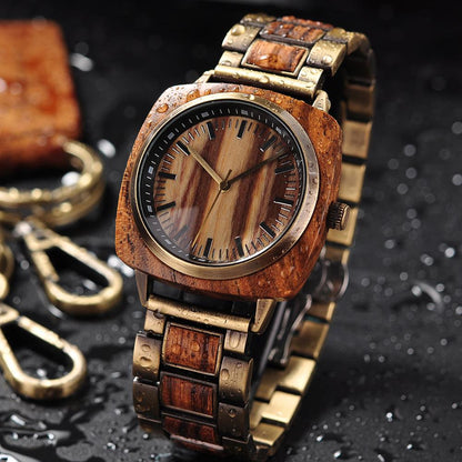 BOBO BIRD Holz Uhr Analog 3ATM Hardlex