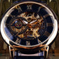Forsining GMT838-2 Automatik Herren Skelettuhr 3BAR Glas