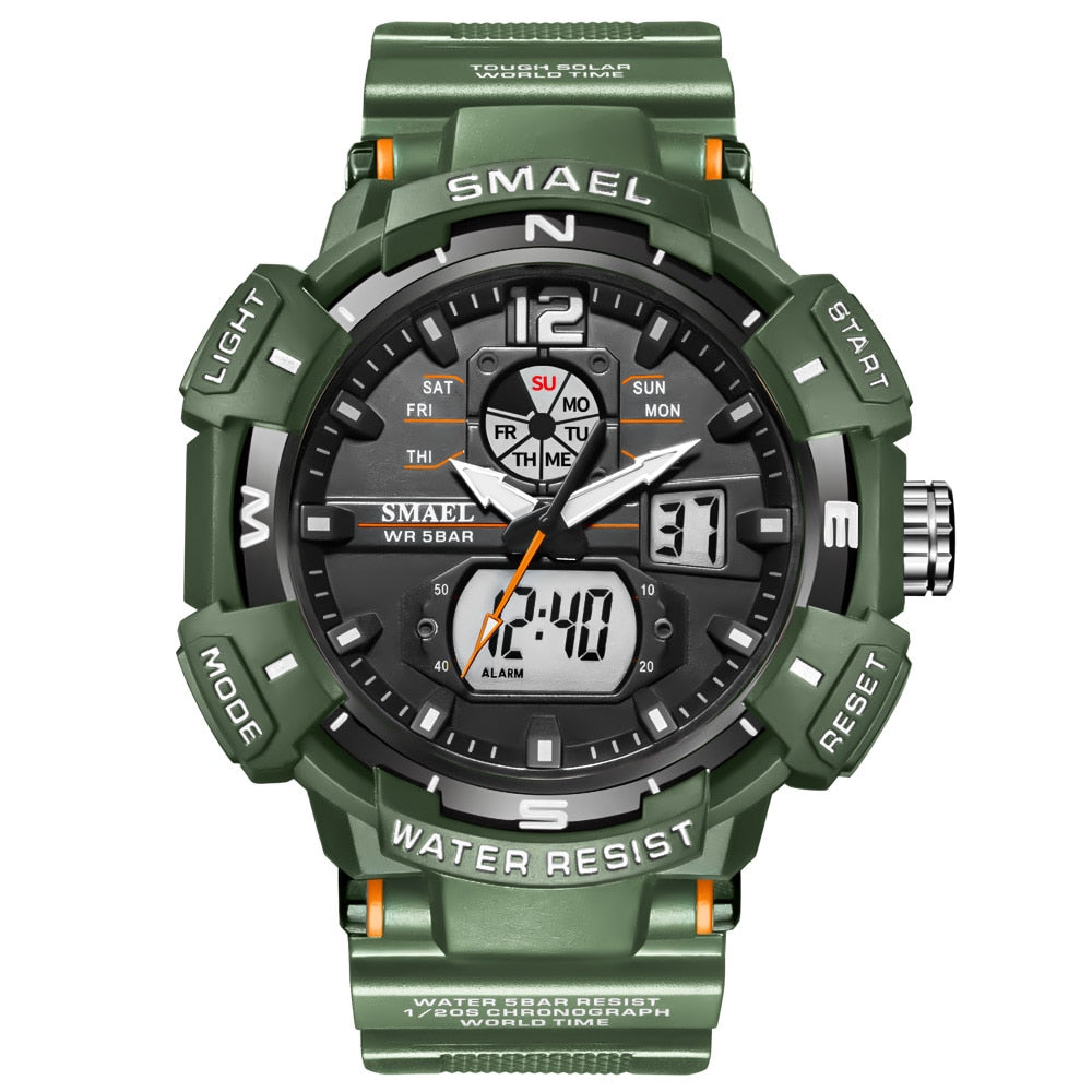 SMAEL SL-8045 Herren Sport-Chronograph 5ATM Dualanzeige