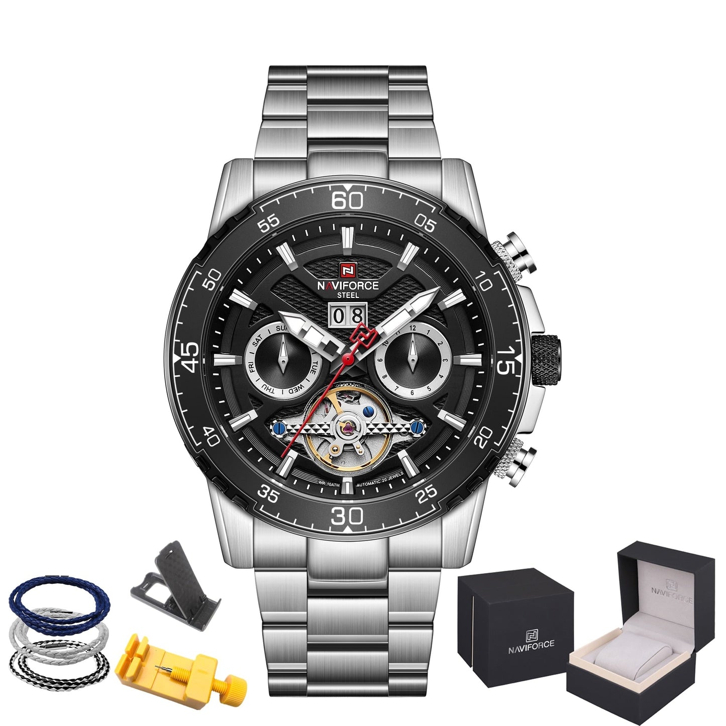 NAVIFORCE NFS1001 Herren Automatik Uhr 100M Wasserdicht