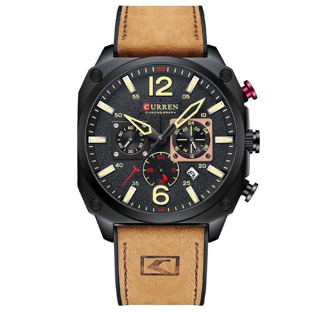CURREN 8398 Analog Herren Chronograph 3ATM Hardlex