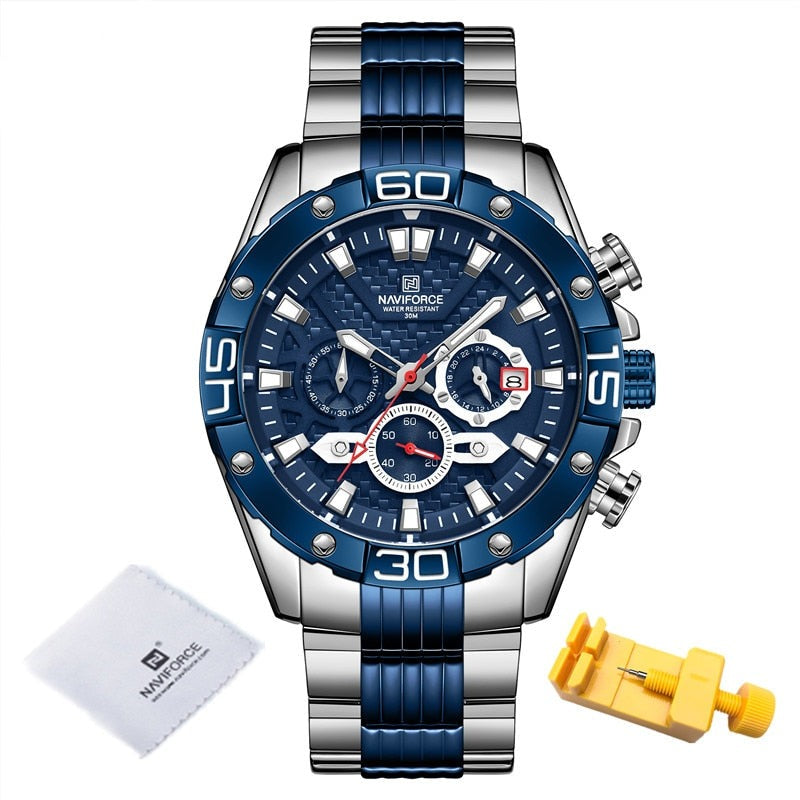 NAVIFORCE NF8019 Herren Multifunktion Chronograph 3BAR
