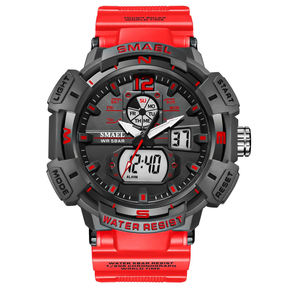 SMAEL SL-8045 Herren Sport-Chronograph 5ATM Dualanzeige