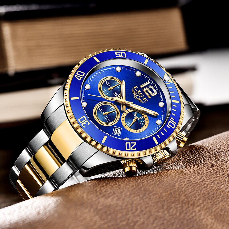 LIGE 8924 Herren Chronograph 3ATM