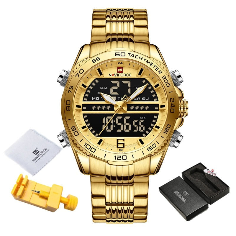 NAVIFORCE NF9195 Herren Militär-Sport-Digitaluhr 3BAR