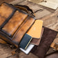 le'aokuu Herren Umhänge-Schultertasche Echtleder