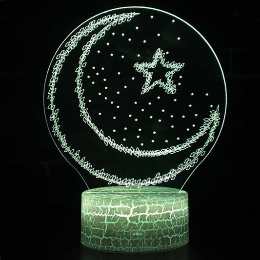 Dekoration 3D LED-Leuchte Eid Mubarak mit Fernbedienung