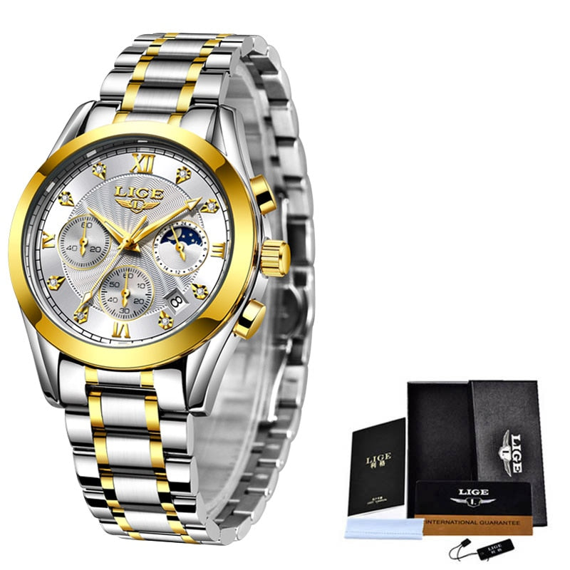 LIGE 8912 Damen Business Chronograph 3ATM