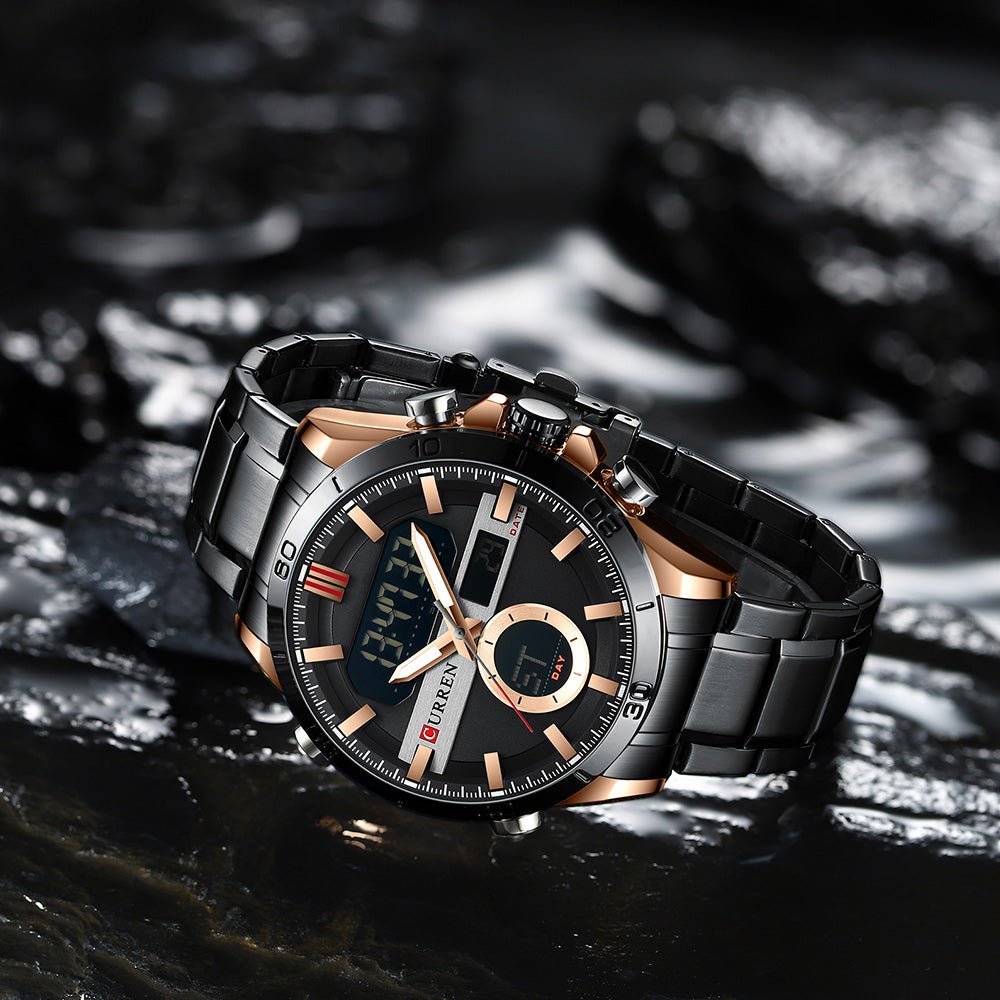 CURREN 8384 Herren Chronograph 3ATM Hardlex