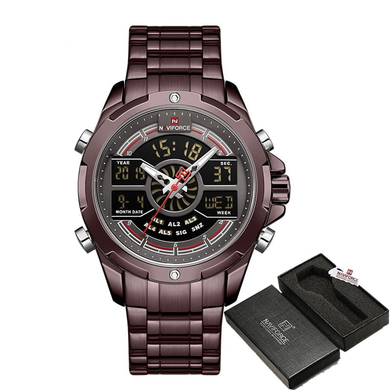 NAVIFORCE NF9170 Herren Militär Multifunktion Chronograph 3BAR