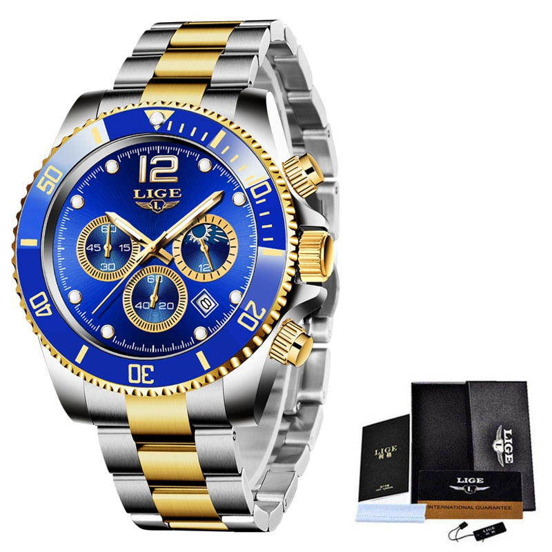 LIGE 8924 Herren Chronograph 3ATM