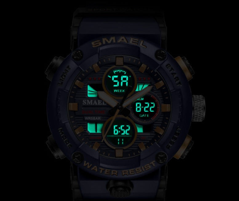 SMAEL SL-8038 Herren Sport Chronograph 5ATM Dualanzeige