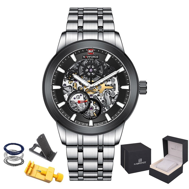 NAVIFORCE NFS1002 Herren Automatik Uhr Wasserdicht 10BAR