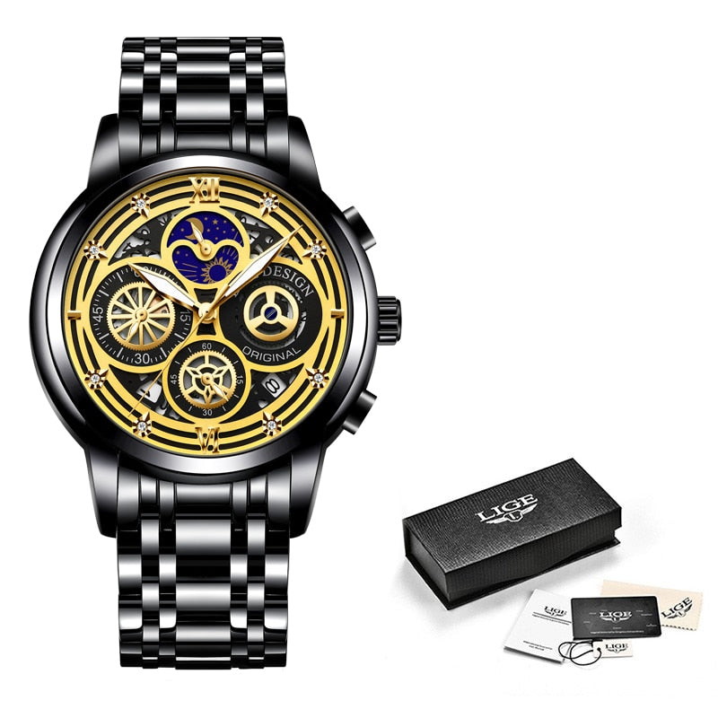 LIGE 8942 Herren Business Chronograph 5ATM