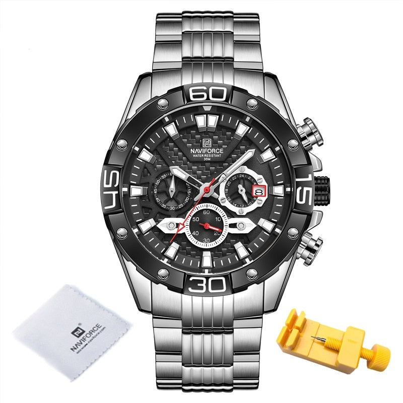 NAVIFORCE NF8019 Herren Multifunktion Chronograph 3BAR